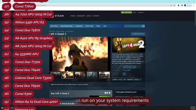 Left 4 Dead 2 PC Game - Minimum & Recommended System Requirements