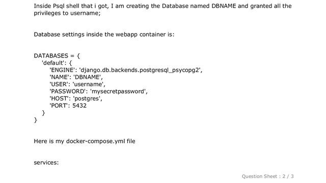 Django : Password authentication failed for Docker's postgres container смотреть онлайн