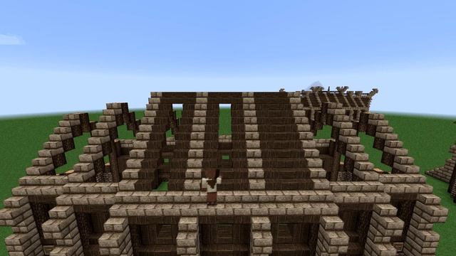 Minecraft Tutorial | Viking Long House -- exterior смотреть онлайн