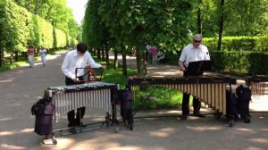 Игра на ударных клавишных инструментах. Петергоф 04.06.2013.Виброфон, Маримба,Ксилофон
