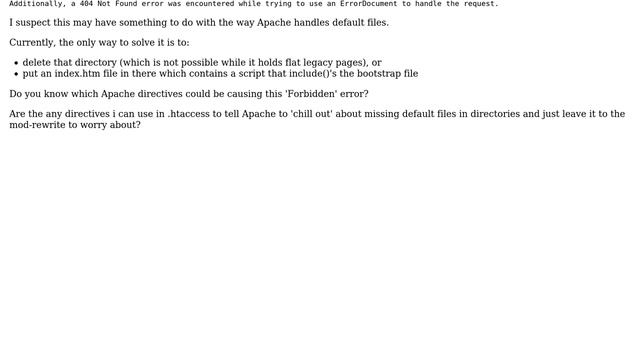 DevOps & SysAdmins: mod rewrite works fine apart from for missing directory index files смотреть онлайн