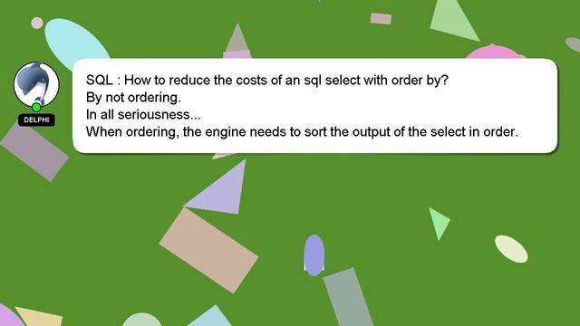 SQL : How to reduce the costs of an sql select with order by? смотреть онлайн