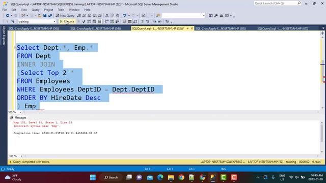 SQL | Cross Apply | When to Use | Difference between Cross Apply and Inner Join смотреть онлайн