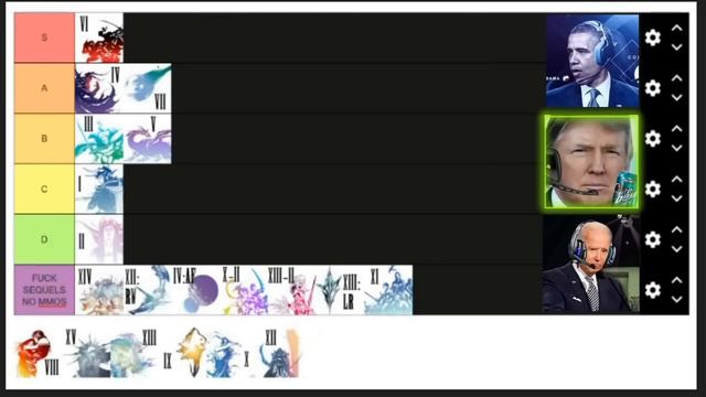 Donald, Joe and Barack rank Final Fantasy games смотреть онлайн