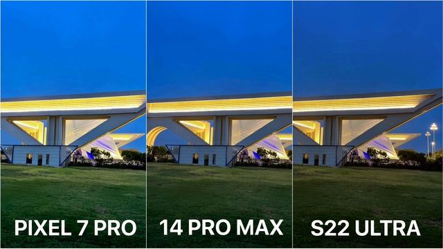 Google Pixel 7 Pro vs iPhone 14 Pro Max vs Samsung Galaxy S22 Ultra Night Mode Camera Test смотреть онлайн