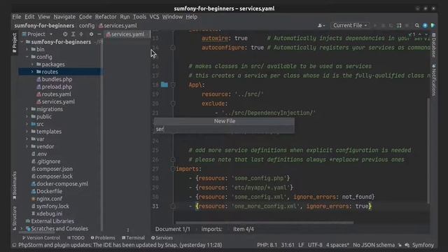Symfony 6 - How to import configuration files in YAML, PHP and XML formats? смотреть онлайн