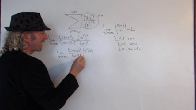 Infinite Series Convergence and Divergence Example with SUM((2n)!/(n!)^2) Ratio Test смотреть онлайн