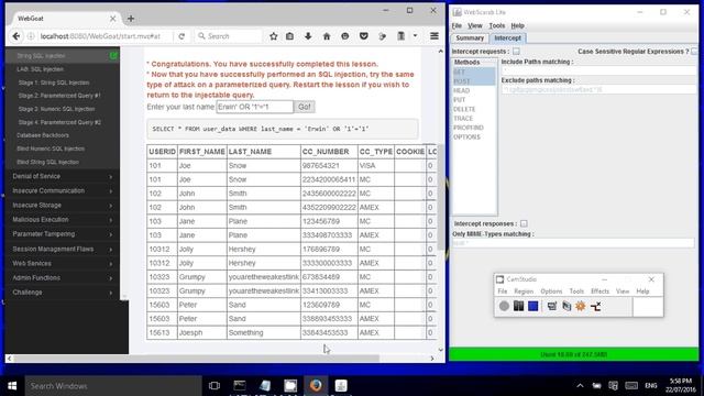 WebGoat Tutorial 9 String SQL Injection смотреть онлайн