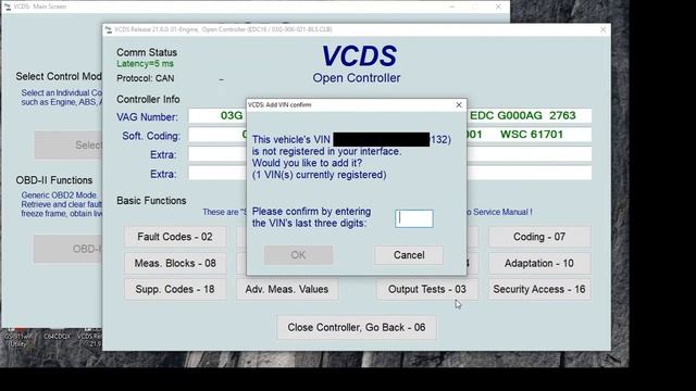 VCDS VIN Registration Guide - How to register a VIN with VAG-COM tutorial смотреть онлайн