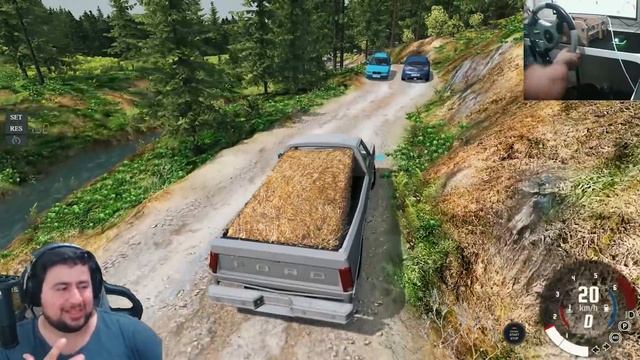 1 TON SAMAN İLE KÖY YOLLARINA DALDIM // FORD F150 // BeamNG.drive // Diy Arduino steering wheel set смотреть онлайн