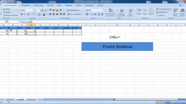 009 excel proste dzialania смотреть онлайн