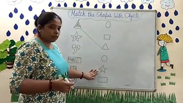 Prep class Maths ( Match the shapes with objects) смотреть онлайн