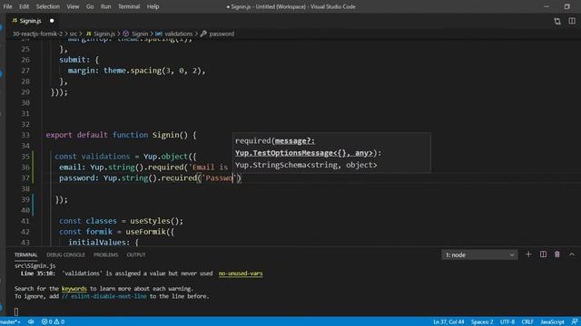#31 Formik Form with YUP validation | React JS | Telugu Tutorials смотреть онлайн