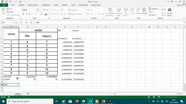 Uji Homogenitas (UJI F dengan MS EXCEL) смотреть онлайн