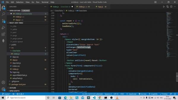 Build Advanced Data Table in React using Ant Design