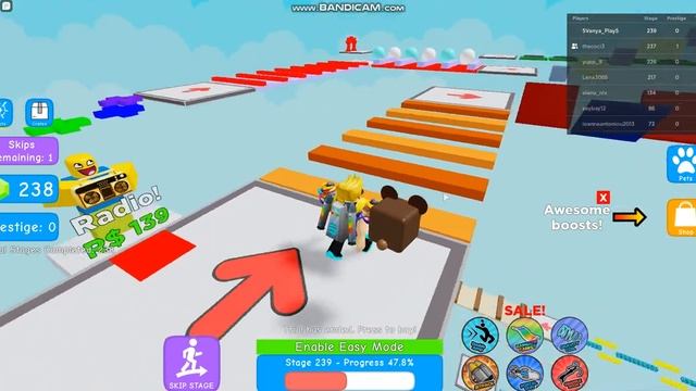 Прохождение 5 этажа в лёгком обби! В замечательной игре Roblox! #4 смотреть онлайн