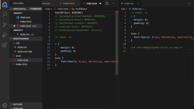 Introductie Sass 2: variabelen смотреть онлайн