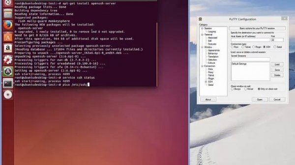 Install and configure SSH Server on Ubuntu Desktop