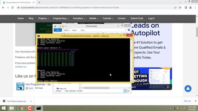 Car Parking System in Python смотреть онлайн