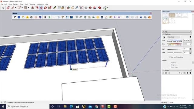 Solar Power Plant Design In SketchUp Software.