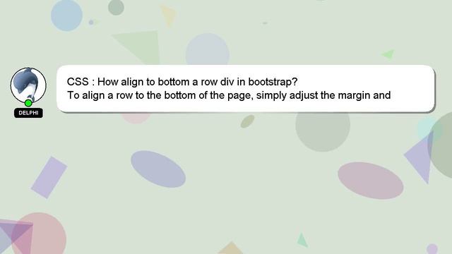 CSS : How align to bottom a row div in bootstrap? смотреть онлайн