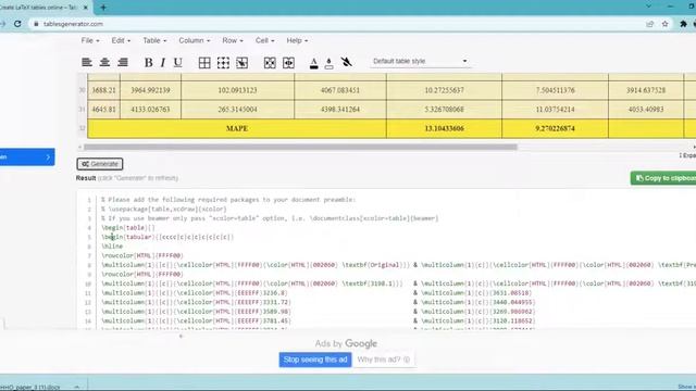 How to use online tools for making Latex Table смотреть онлайн