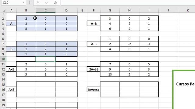 Operaciones con Matrices en Excel - Suma, Resta, Multiplicación, Transpuesta, Inversa смотреть онлайн