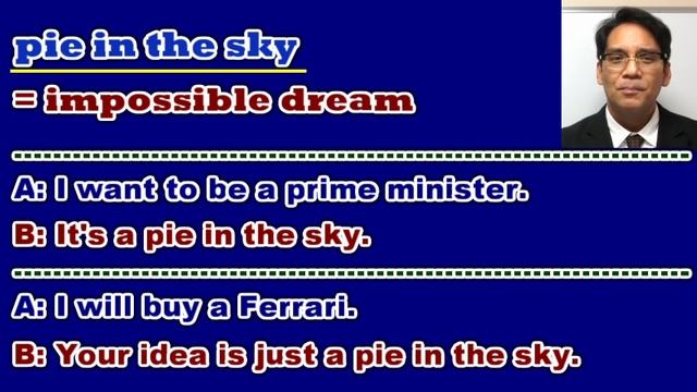 Meaning of "pie in the sky" [ ForB English Lesson ] смотреть онлайн