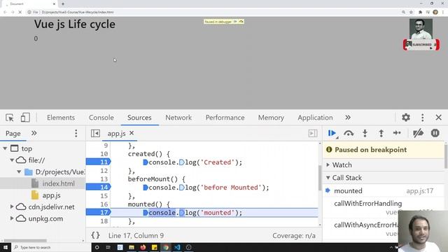 23. Practice Life Cycle Hooks like created, mounted, updated and unmounted events in Vue js | Vue 3 смотреть онлайн