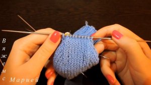 Вяжем Пятку Носка Спицами. Как Вязать Пятку