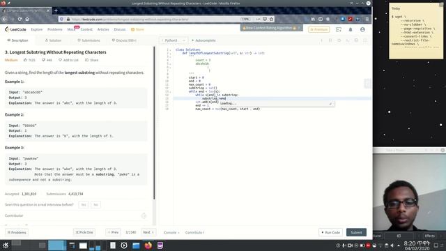 Longest Substring Without Repeating Characters смотреть онлайн