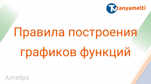 Алгебра. Правила построения графиков функций.