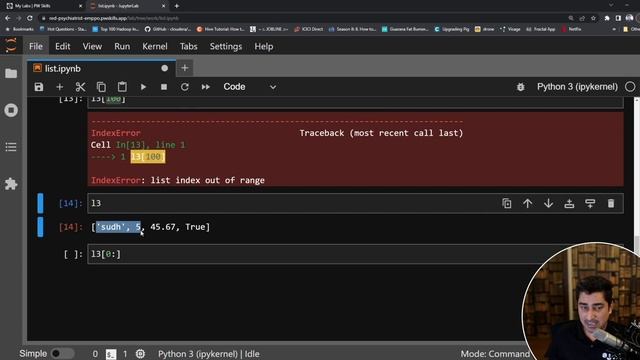 Lists - Data Structures | Lecture 5 | Python Full Course Beginners смотреть онлайн