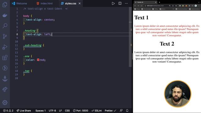 Como centralizar textos | Curso de HTML e CSS смотреть онлайн