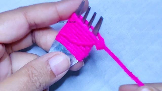 Woolen Thread Craft| DIY Woolen Flowers For Beginners| Super Easy Craft With Fork| Amazing Tricks смотреть онлайн