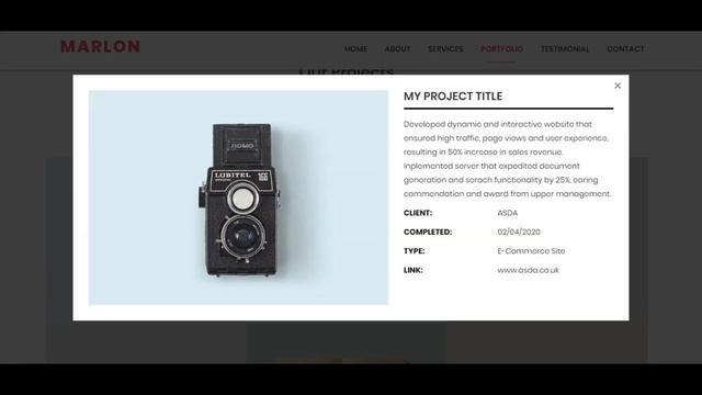 Marlon - Personal Portfolio HTML Landing Page Template | Bootstrap Portfolio Website смотреть онлайн