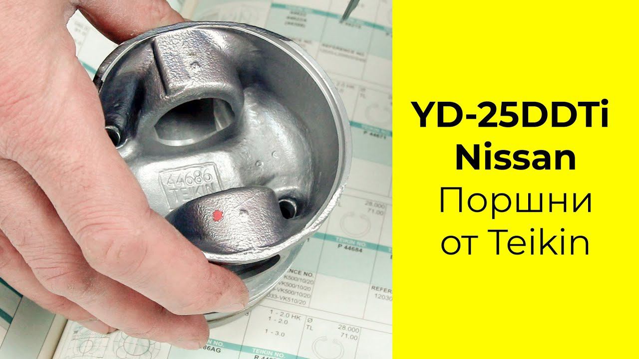 YD25DDTi (2.5L) Nissan поршни TEIKIN 44684AGSTD и 44684AG050 смотреть онлайн
