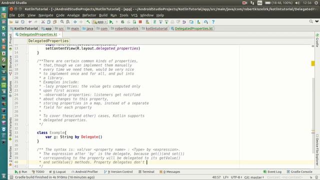 Android Kotlin Tutorial #110 - Delegated Properties смотреть онлайн