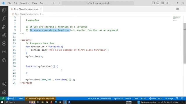 First Class Function in Javascript смотреть онлайн