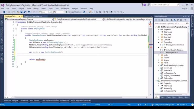 Dynamic filtering and sorting with pagination using EntityFramework Paginate смотреть онлайн