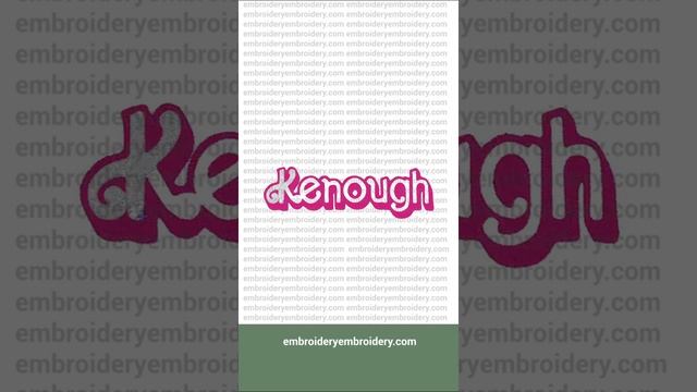 You are Kenough machine embroidery design instant download смотреть онлайн