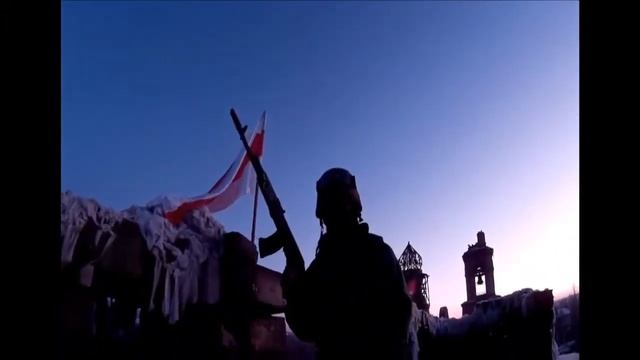 Беларуский флаг над аэропортом Донецка. Наш сьцяг. смотреть онлайн