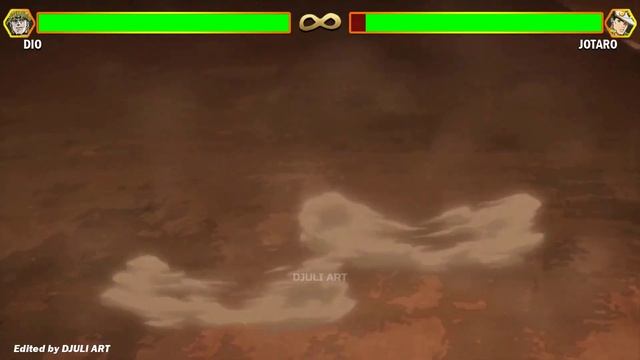 Jotaro vs Dio WITH HEALTHBARS | JoJo's Bizarre Adventure | (Part 1) смотреть онлайн