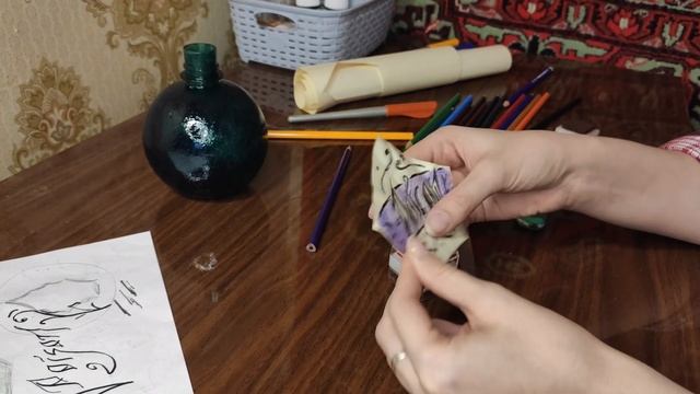 DIY Создаём бутылочку для зелья/состаренный сосуд/состариваем флакон. Мастер-класс.