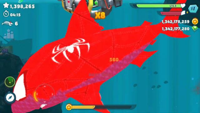 Hungry Shark Evolution - Bigger Monster Giant Spider-Man Megalodon Mod - All 27 Sharks Unlocked смотреть онлайн