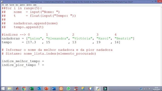 Python: Aula 31 - Como localizar o índice de um elemento na lista? смотреть онлайн