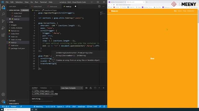 Horizontal scroll progress bar indicator - GSAP scrollTrigger, Bootstrap5 смотреть онлайн