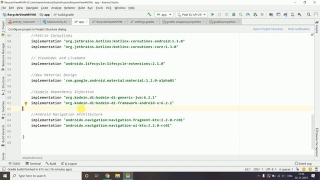 #1 RecyclerView with MVVM - Introduction смотреть онлайн