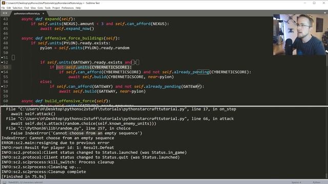 Commanding your AI Army - Python AI in StarCraft II tutorial p.5 смотреть онлайн