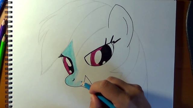Как нарисовать пони Радуга Дэш, How To Draw Pony Rainbow Dash, Como Dibujar Pony Rainbow Dash